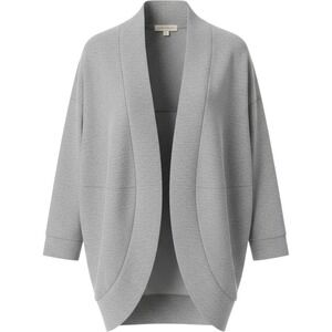Ecothreads Cardigan Women Small Gray NEW Organic Cotton Fleece Open Front‎ Wrap